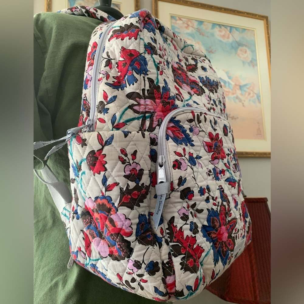 Vera Bradley Large Multicolor Floral Vineyard Travel Backpack